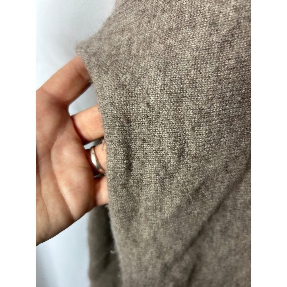 Cynthia Rowley Minimalist Taupe 100% Cashmere Cowl Neck Sweater S/M - Picture 4 of 7